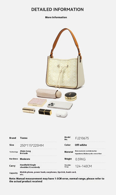 Bolso de Cuero Genuino Estilo Minimalista Lujo - Gran Capacidad - Image 7