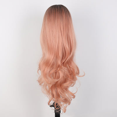 Peluca Larga Rizada con Malla Fina y Cabello Liso - Image 3