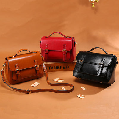 Bolso Mensajero de Cuero Genuino para Mujer - Image 15