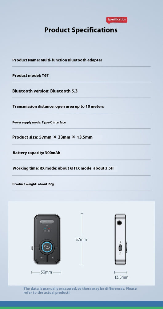 Receptor Bluetooth Multifunción - Convertidor de Audio Inalámbrico - Image 16