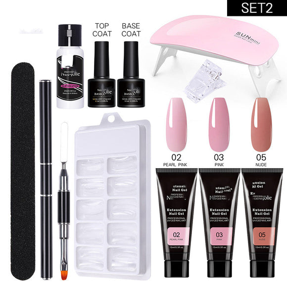 Kit de Gel Adesivo para Unhas Artísticas 15ml com Fotopolimerização