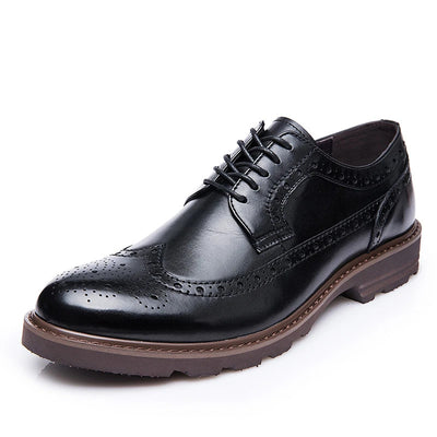 Zapatos Casuales de Cuero para Hombre con Cuña Plana y Movimiento Dinámico - Image 9