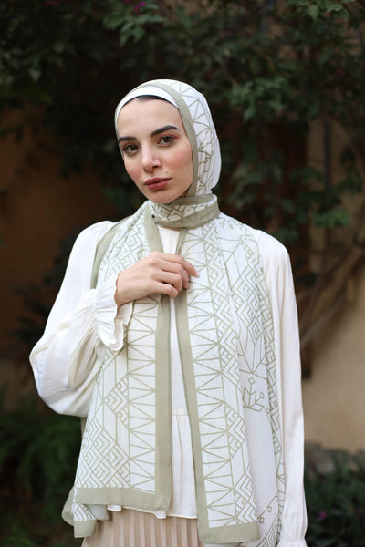 Pañuelo Hijab de Satén Estampado - Image 30