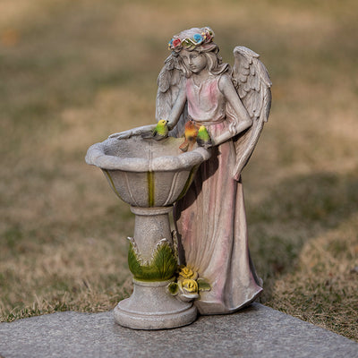 Ángel Luminoso Solar para Jardín - Artesanía en Resina - Image 2