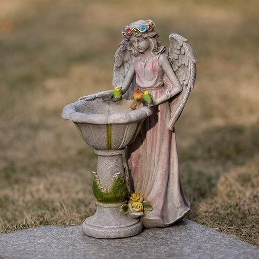 Ángel Luminoso Solar para Jardín - Artesanía en Resina - Image 2