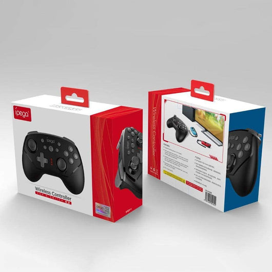 Black ipega wireless gamepad with gray joysticks, D-pad, and action buttons (X, Y, A, B) for gaming. - Image 9