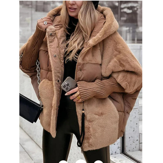 Chaqueta Acolchada de Algodón con Diseño Patchwork Oversize para Mujer - Image 9