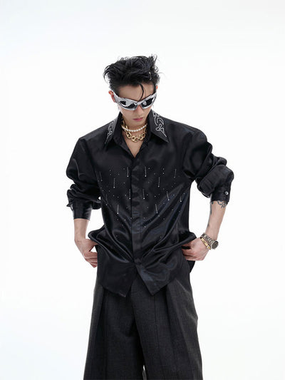 Blusa Corta de Satén Sedoso - Corte Amplio Perfecta para Commuters - Image 4