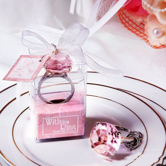 Llavero Colgante de Cristal con Anillo de Diamante - Regalo Perfecto para Bodas y San Valentín - Image 4