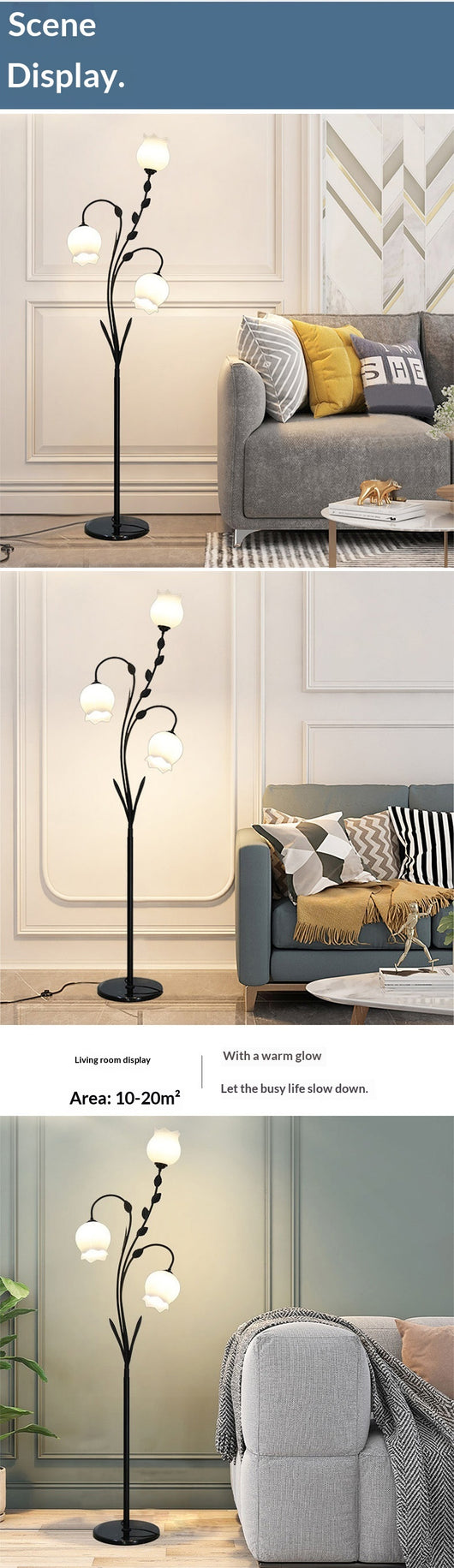 Lámpara de Pie Minimalista Moderna para Dormitorio y Sala - Image 11