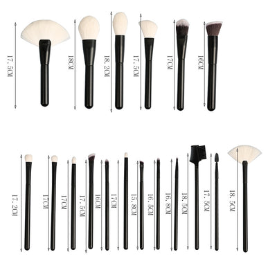 Set de Brochas de Maquillaje con Mango de Madera y Cerdas Suaves - Image 3