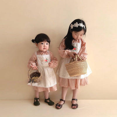 Vestido Infantil Estilo Occidental con Tirantes Bordados - Image 8