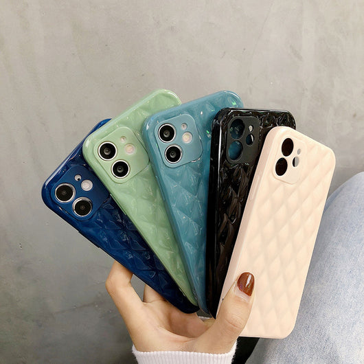 Funda Protectora TPU Brillo Diseño Rombo - Carcasa Suave y Resistente - Image 4