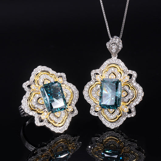 Anillo de Plata S925 Textura Diamante Alto Carbono Estilo Retro - Image 6