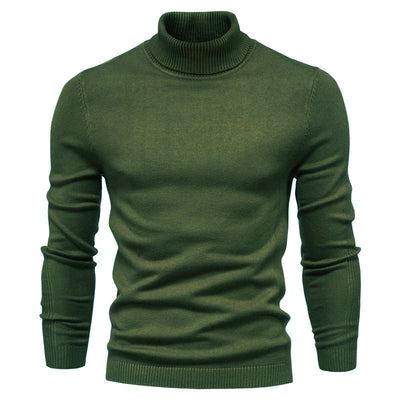 Suéter Cuello Alto Slim Fit Básico para Hombre - Abrigo Casual Invierno - Image 12