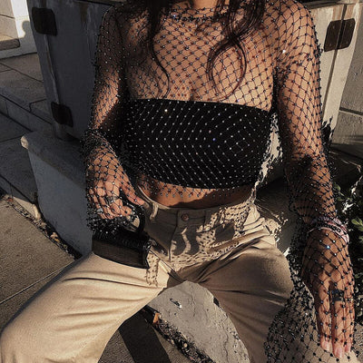 Blusa de Malla con Detalles Perforados y Cortes Estratégicos - Image 13