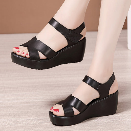 Sandalias de Tacón Alto Plus Size con Plataforma - Comodidad y Estilo
