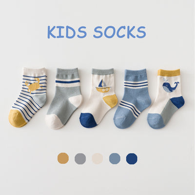 5 Pares de Calcetines Finos para Niños Primavera y Verano - Image 17