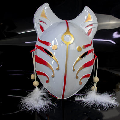 Máscara Zorro Hada Estilo Japonés para Festival de Cara Completa - Image 6