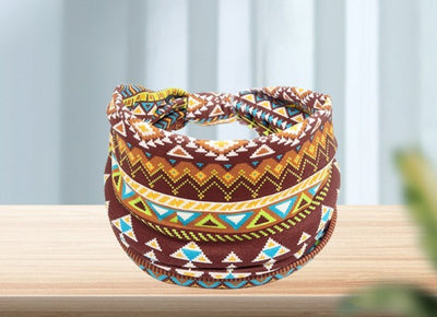 Banda Elástica Estampado Africano para Cabello - Diadema Deportiva Ancha Mujer Yoga - Image 18