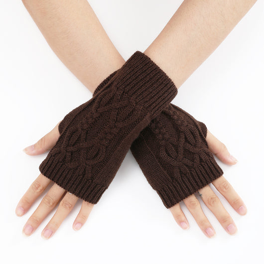 Guantes Tejidos Medio Dedo para Parejas - Lana Cálida Invierno Unisex - Image 35