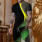Traje Casual Hombre Manga Corta Cuello Redondo Degradado Multicolor