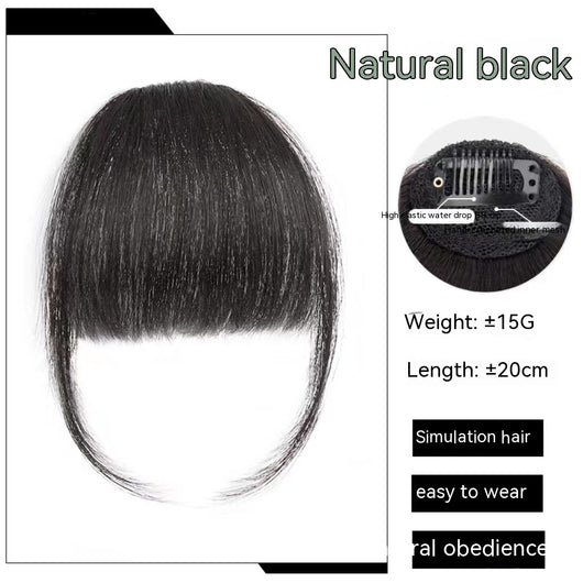 Juego de Peluca Invisible con Flequillo Recto Natural - Cabello Artificial Integrado - Image 11