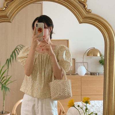 Blusa Elegante con Mangas Volantes Floral para Mujer - Image 10