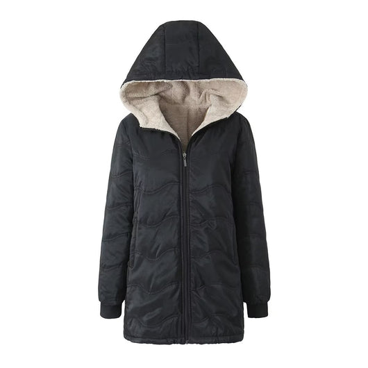 Sudadera con Capucha Estampado Geométrico Onda - Algodón Térmico Forrado - Image 24
