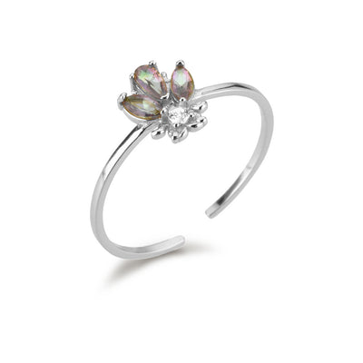 Anillo Ajustable de Plata Esterlina con Diseño de Colmena de Abeja - Image 6