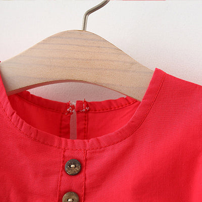 Vestido Infantil Floral de Verano con Mangas Volantes - Image 16