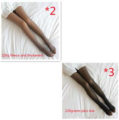 Leggins Térmicos Translúcidos Talla Grande con Forro Polar para Invierno - Image 17