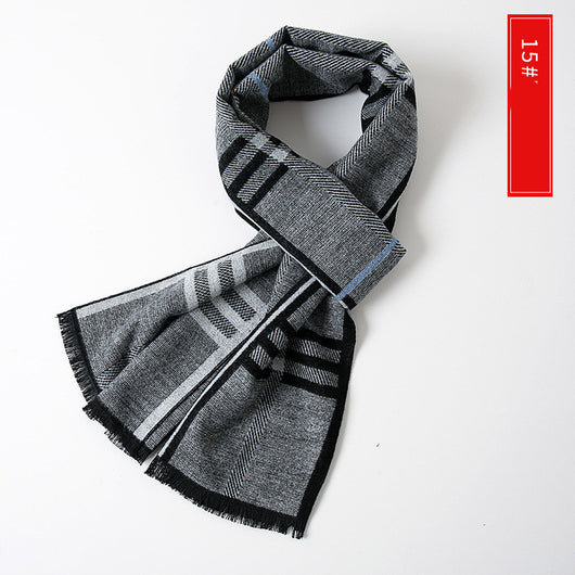 Bufanda de Cachemira Extendida Versátil para Hombre - Image 18