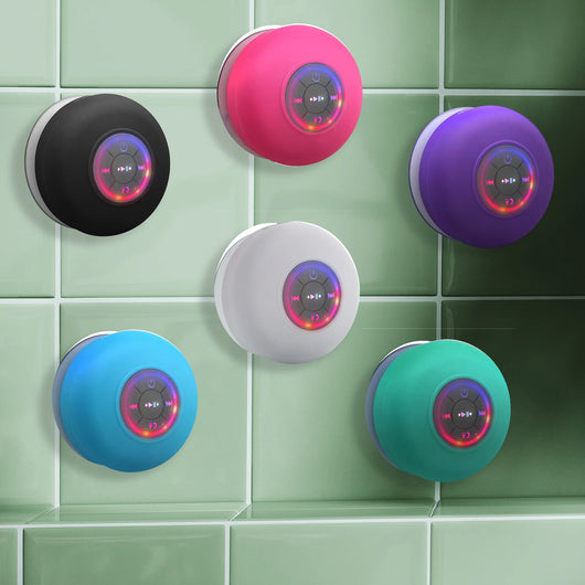 Parlante Bluetooth Impermeable con Ventosa Extragrande y Luz LED - Image 5