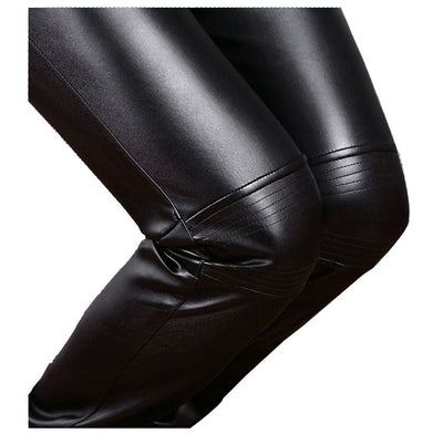Pantalones de Cuero para Motociclista con Costuras Reforzadas - Image 10