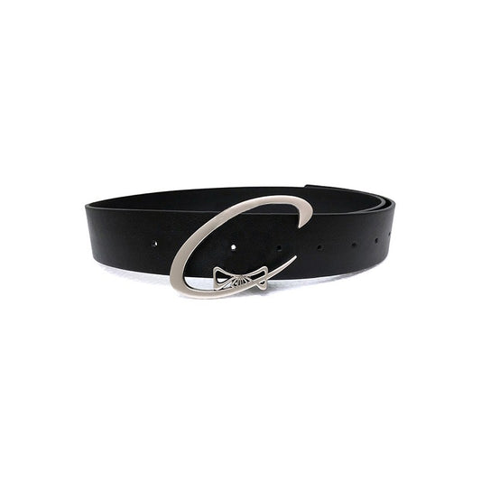 Cinturón de Cuero PU Negro con Hebilla Metálica - Versátil y Elegante