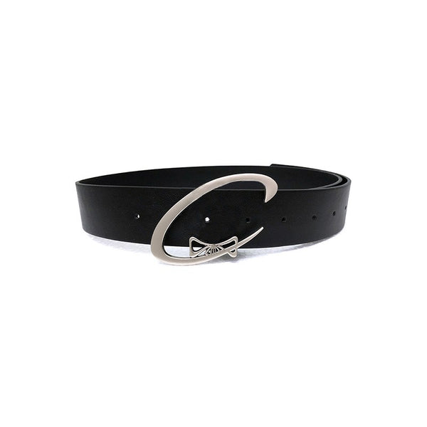 Cinturón de Cuero PU Negro con Hebilla Metálica - Versátil y Elegante
