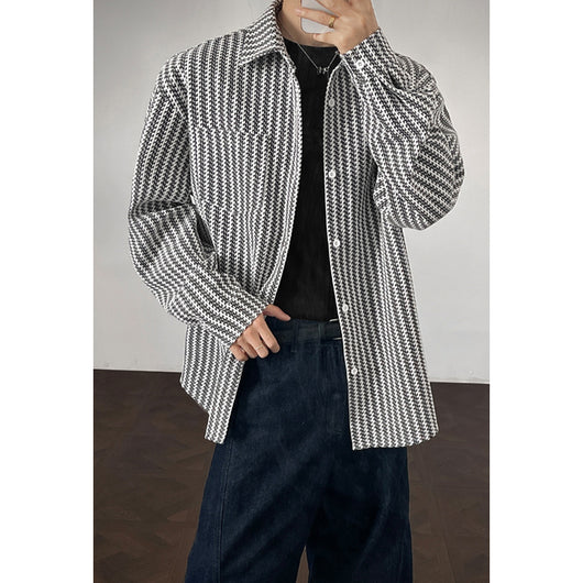Chaqueta Camisa Hombre Espiga Atrevida Estilo Chanel - Image 6