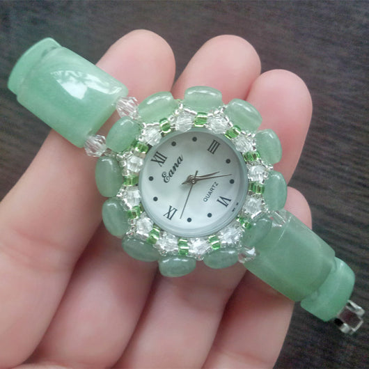 Reloj de Dama con Cuentas de Jade Natural Tanglin - Image 10