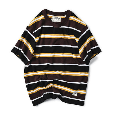 Camiseta Manga Corta a Rayas para Hombre - Algodón Premium - Image 21