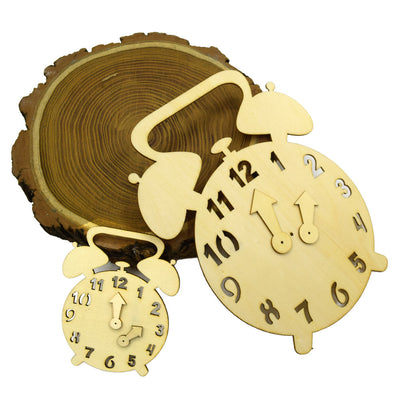 Reloj Despertador Educativo de Madera Pintado a Mano con Engranajes - Image 9