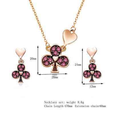 Conjunto de Collar y Aretes de Flor de Cerezo con Circón - Joyería Elegante - Image 7