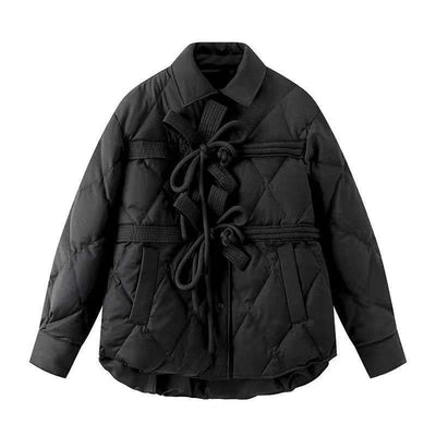 Chaqueta de Algodón Estilo Vintage Chino con Moño y Hebilla - Image 3
