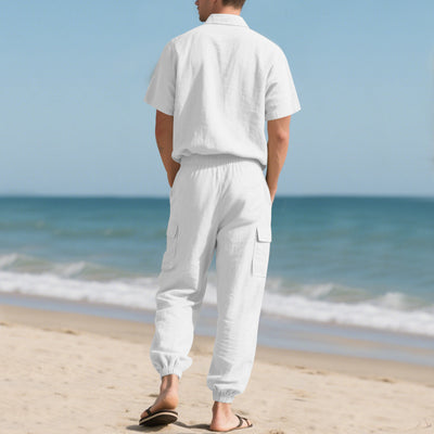 Conjunto de Trabajo Casual: Camisa Manga Corta y Pantalón - Image 24