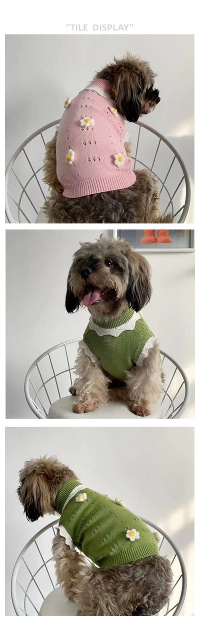 Suéter Cálido para Perros y Gatos - Colección Flores Otoño e Invierno - Image 9