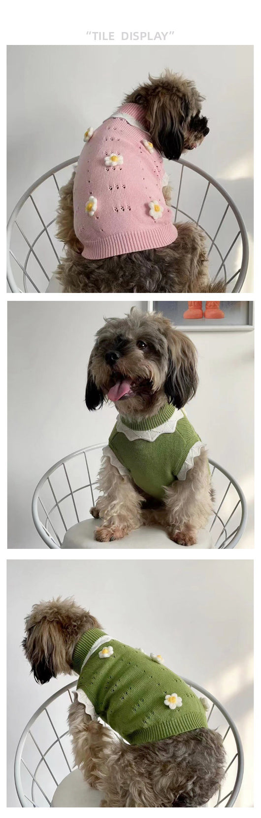 Suéter Cálido para Perros y Gatos - Colección Flores Otoño e Invierno - Image 9