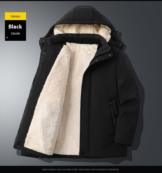 Chaqueta de Invierno para Hombre con Forro Grueso Tipo Borrego - Image 12