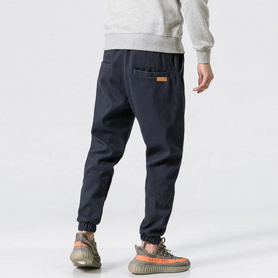 Pantalones Casuales Recortados de Color Sólido para Hombre - Image 9