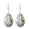 Aretes de Concha de Abulón Natural Europeo y Americano - Elegancia Sofisticada para Mujeres