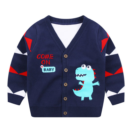 Cardigan Escolar V-Cuello Abotonado para Niños - Image 11